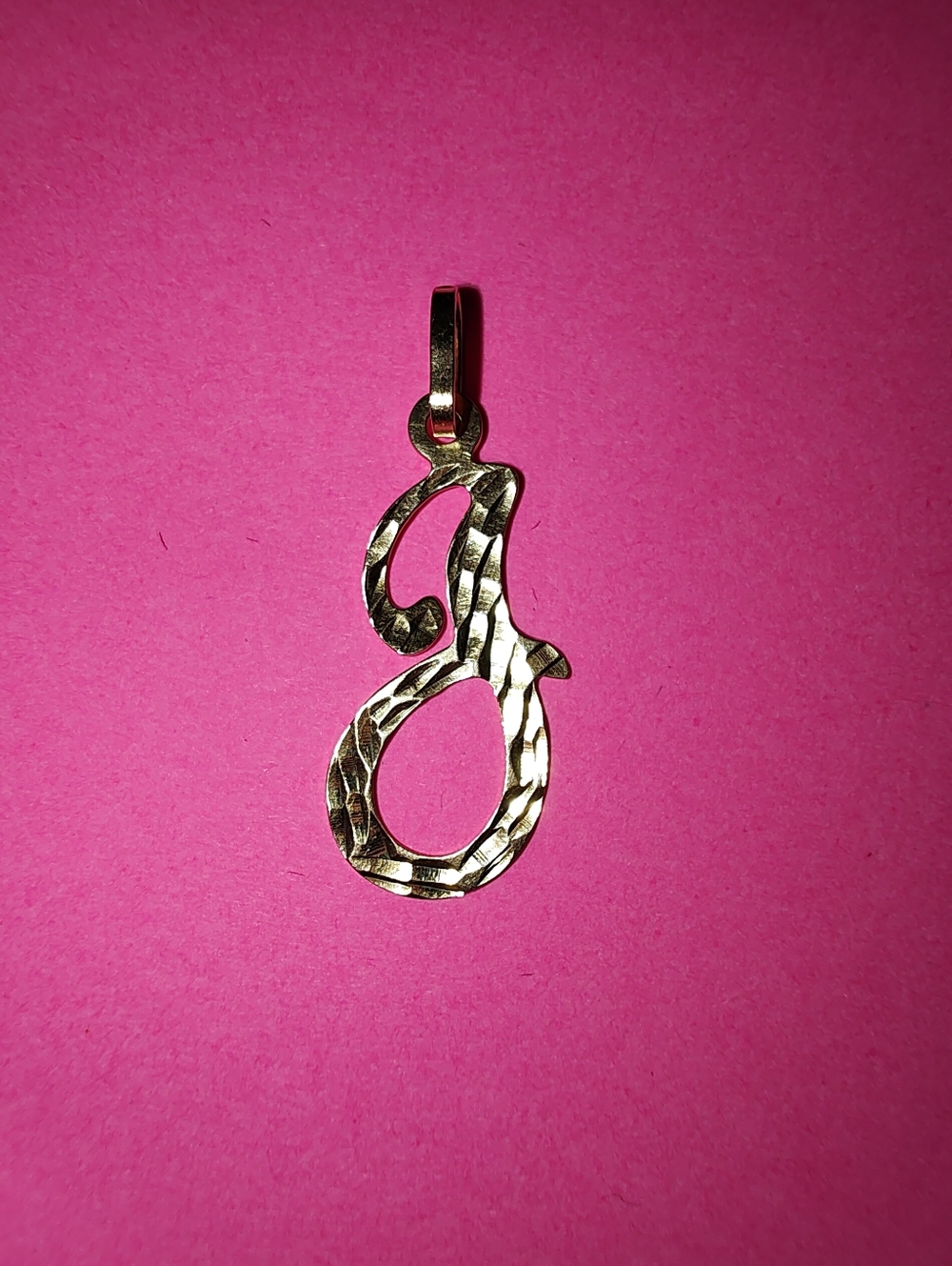 14K Yellow Gold Letter "J" Pendant/Charm/Initial